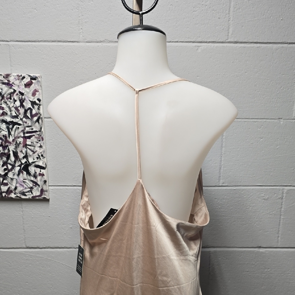 Express Satin Dress in Champagne - Picture 6 of 15